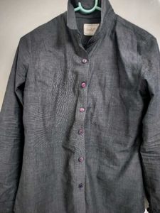 Gray Button-Down Shirt