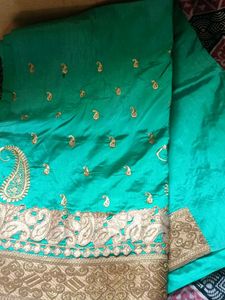 Teal Ethnic Dress Material