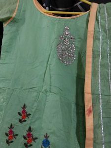 Mint Green Embroidered Anarkali Dress
