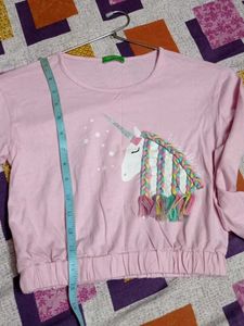unicorn style crop top for girls