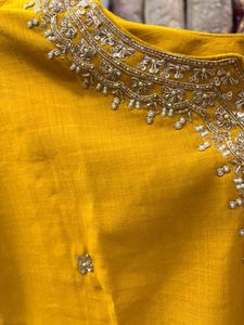 Yellow Embroidered Kurta Set