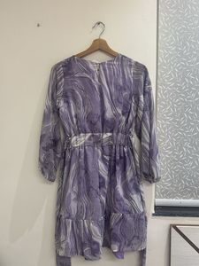 Purple Print Dress