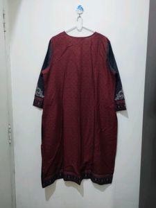 Biba Maroon Black Printed Kurta Pajama Dupatta