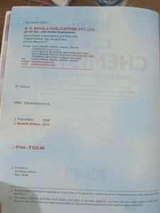 Class 11 JEE Chemistry Textbook By Op Tandon