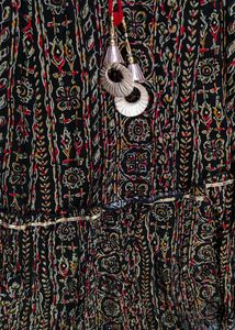 Festive Ethnic Black Red Dress/Gown