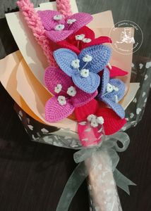 Crochet Bougainville bouquet