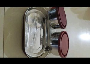 Milton Tiffin Box + 2 Tops