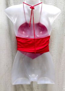 21137. Red Halter Top