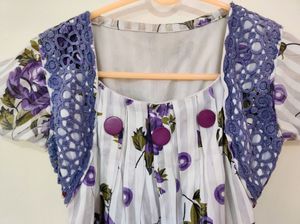 Vintage Lavender Floral Top