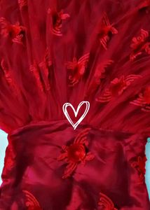 Stunning Red Tulle Formal Gown