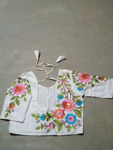Sequin Embroidery Design Blouse