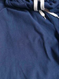 Blue Casual Track Pants