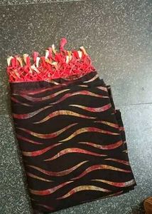 red black saree