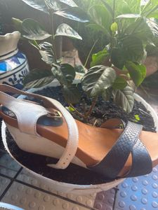 Women&#39;s Leather Ankle Strap Sandals