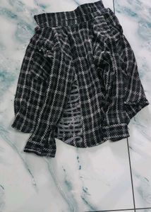 Checked Black &amp; White Shirt ( XS size )