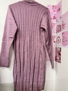 Elegant Lavender Knit Cardigan