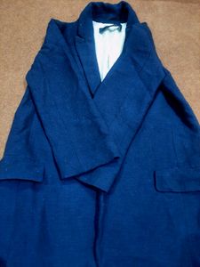 Blue Stylish Single Breast Blazer For Women