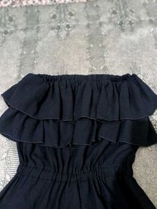 Ruffled Black Dress