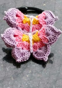 Butterfly Crochet Hair Tie