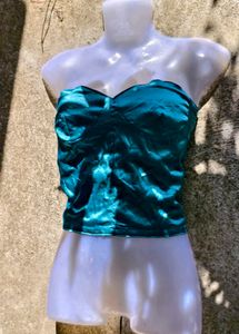 232. Teal Bandeau Top