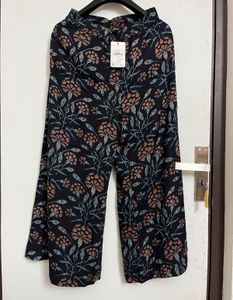 Floral Print Wide Leg Pants