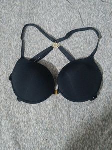 Black Front Hook Bra With Panty