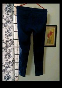MAX Navy Blue Slim Fit Cotton Jeans
