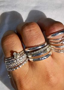 Silver plated Pinteresty rings