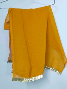Yellow Sharara Pants with Silver Detail