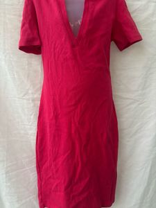 Zara Hot Pink Bodycon Dress - S (new)