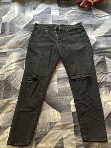 Ripped Black Denim Jeans