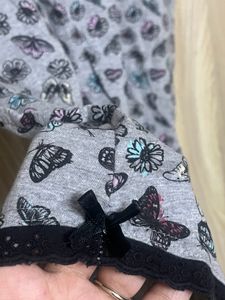 Butterfly Printed Night Dress
