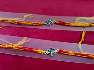 Pure Silver Rakhi Bracelets (Set of 2)