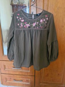 Floral Embroidered Top