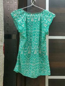 Green embellished top