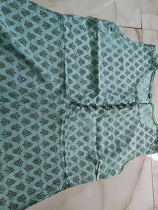 Light Blue Printed Kurti
