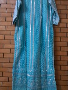 Pure Suit In Lakhanvi Self Embroidery