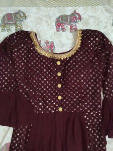 Elegant Maroon Kurta Set