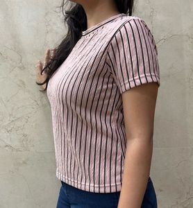 Striped Pink Tee