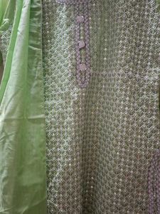Green Embroidered Salwar Kameez Suit
