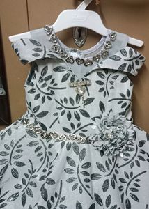 Silver Party Wear Frock