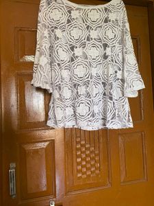 White Floral Lace Top