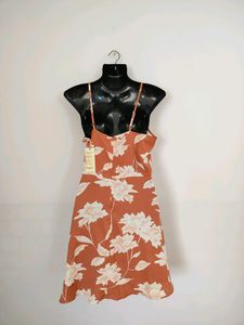 Brown Printed Dress(Women&#39;s)