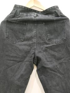 Black High Waist Denim For Women Size 26