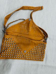 Leather Studded Envelope Bag