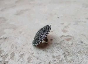 Statement Oxidized Silver Ring