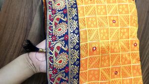 Yellow Bandhani Type Saree