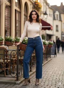 M@82 Size-34 Dark Wash Straight Leg Jeans