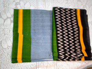 GREY AND BEIGE 2 COTTON SAREE COMBO