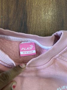 Peach colour Wool top for girls